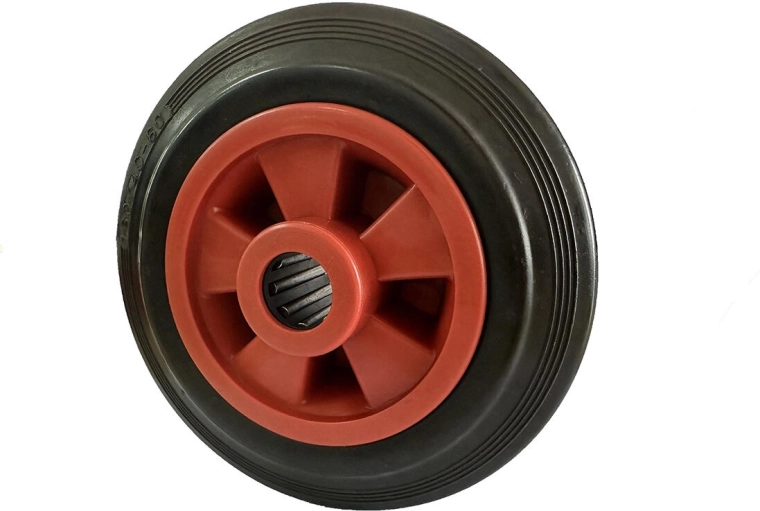 Zapasowe plastikowe kółko z obręczą 125 mm, oś 12 mm