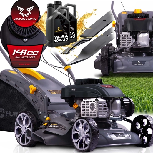 Benzynowa kosiarka z napędem 40 cm, kosz 45 l Zongshen 141 cm³ + olej