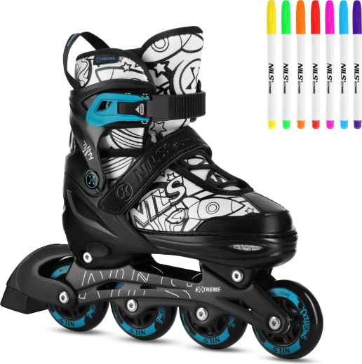 Dziecięce łyżworolki 4w1 NILS Extreme Tinty zielone – S(31-34)