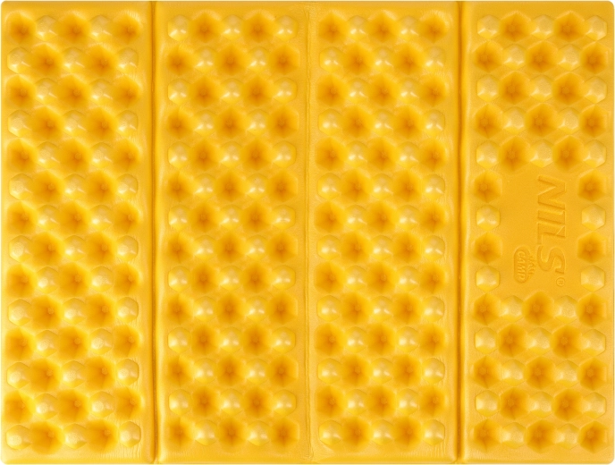 Składane piankowe siedzisko z refleksyjną warstwą aluminiową NILS Camp żółte