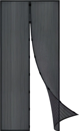 Magnetyczna moskitiera drzwiowa 212 × 100 cm, czarna