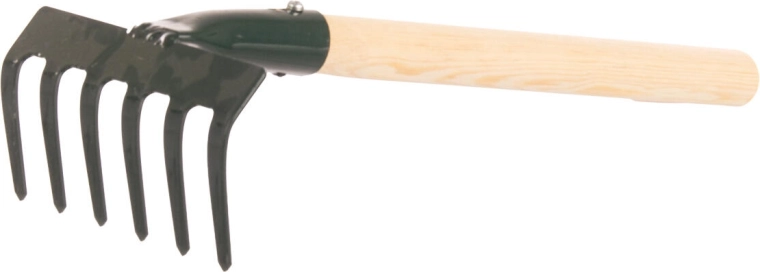 Profesjonalne grabki z trzonkiem 27 cm (6 zębów)