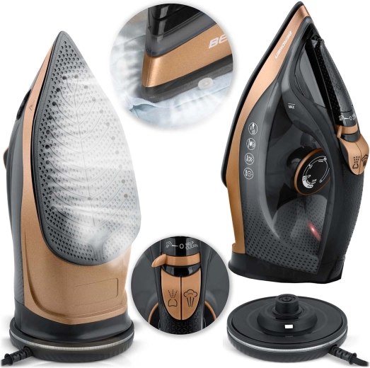 Bezprzewodowe żelazko parowe Berdsen 2600 W z ceramiczną stopą