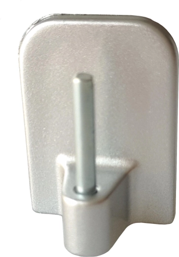 Samoprzylepne haczyki do karniszy witrażowych, srebrne matowe, 4 szt.