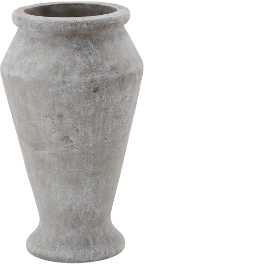 Szara dekoracyjna waza cementowa 28 cm