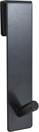 Czarny nierdzewny wieszak na drzwi 6 × 20 cm
