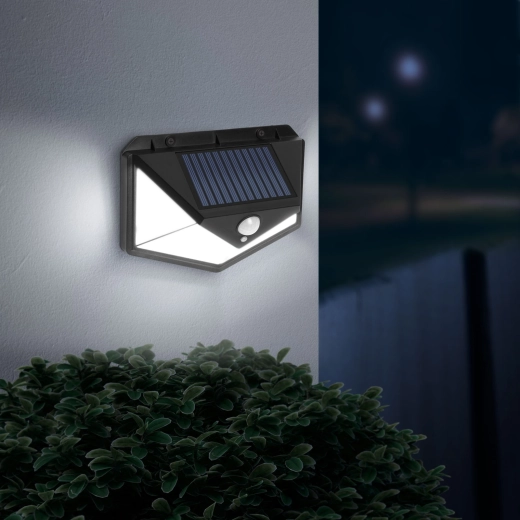 Solarny reflektor ścienny z czujnikiem ruchu, 136 LED