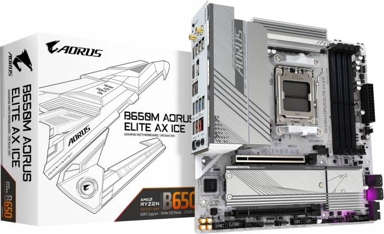 Płyta główna Gigabyte Aorus B650M A Elite AX ICE mATX AM5