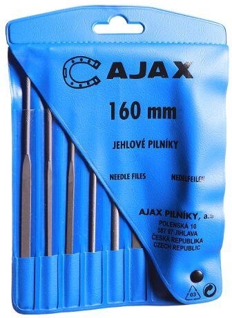 Zestaw pilników igłowych 160 mm, 6-częściowy – gradacja 2