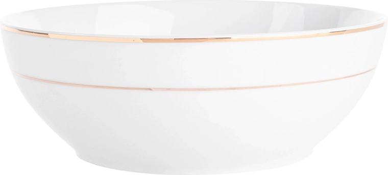 Porcelanowa miska sałatkowa MariaPaula złota linia 23 cm, 1,75 l