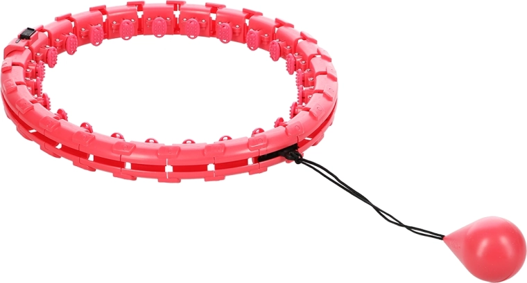 Masażowa inteligentna obręcz z obciążnikiem czerwona