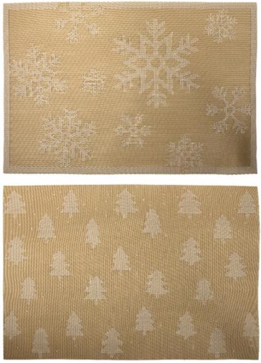 Świąteczna podkładka 30 × 45 cm, złota, poliester