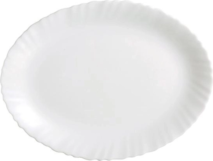 Owalny talerz Titan z opalizowanego szkła 36 cm