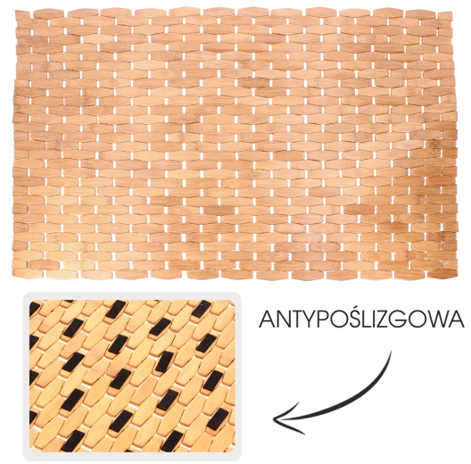 Bambusowa mata łazienkowa Grenada 50 × 70 cm