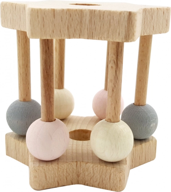 Gryzak grzechotka gwiazdka różowa