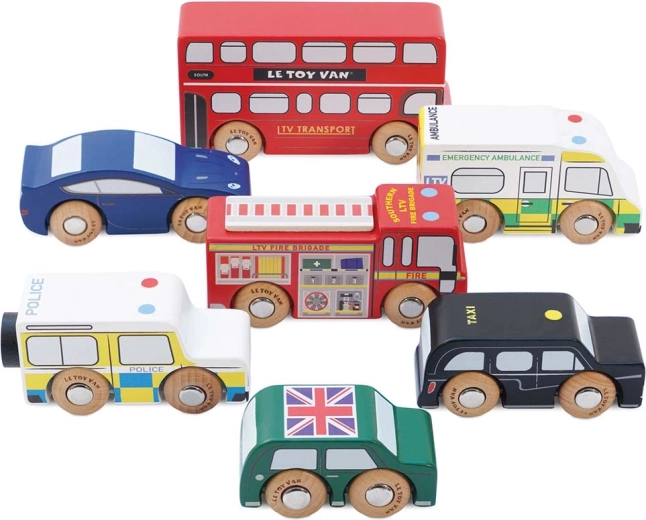 Le Toy Van drewniany zestaw aut Londyn