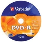 Verbatim DVD-R Matt Silver 4,7 GB 16x - 10 szt.