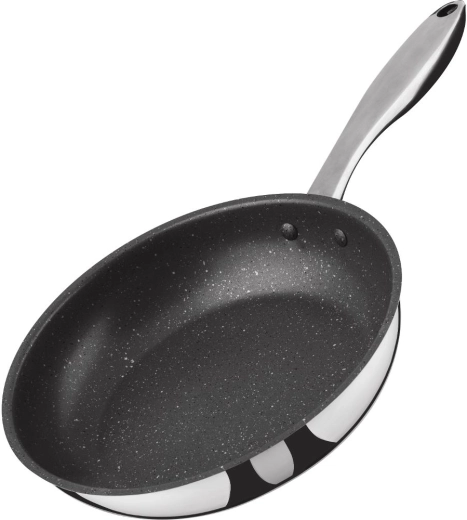 Patelnia ze stali nierdzewnej Lamart z powłoką nieprzywierającą 24 cm