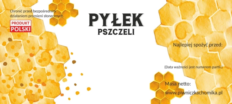 Zestaw etykiet na pyłek pszczeli 116 × 50 mm, 100 szt.