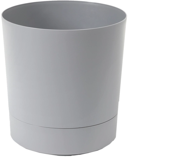 Doniczka z podstawką AURA 32,5 cm szara