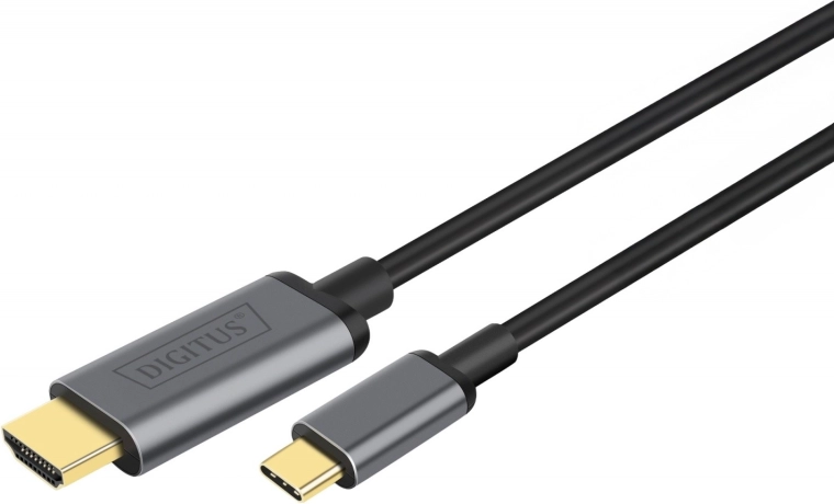 Adapter kabel HDMI 4K 30Hz na USB Typ C 3.1 czarny 1,8 m