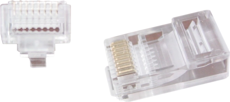 Przelotowy złącze sieciowe RJ45 8P8C UTP, 100 szt.