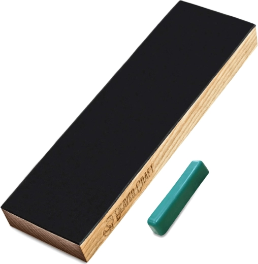 Skórzana paleta do ostrzenia BeaverCraft jednostronna z pastą polerską P01