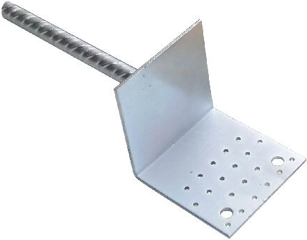 Ocynkowana stopa kotwiąca do gruntu 120 × 100 mm