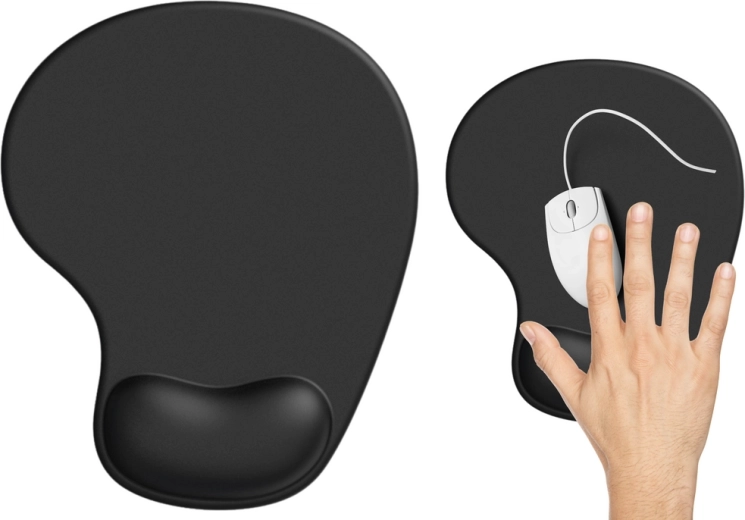 Ergonomiczna podkładka pod mysz z podpórką pod nadgarstek - 1 sztuka