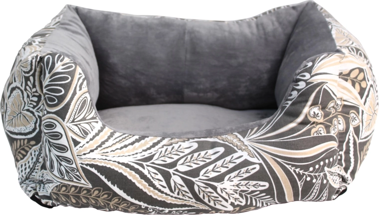 Legowisko Deluxe z motywem liści 58 × 48 cm