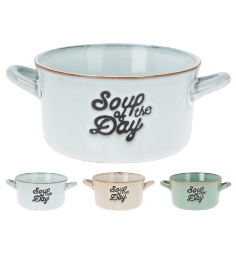 Ceramiczna miska na zupę 500 ml z dwoma uchwytami Soup of the Day