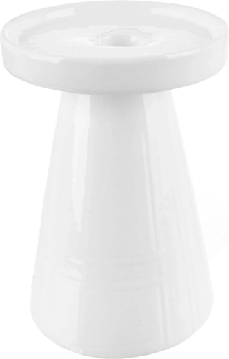 Biały porcelanowy świecznik