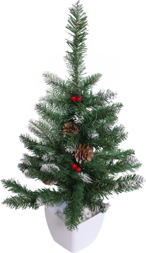 Sztuczna ośnieżona choinka bożonarodzeniowa w doniczce 60 cm