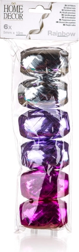 Taśmy do pakowania prezentów Rainbow, mix kolorów, 10 m, 6 szt.