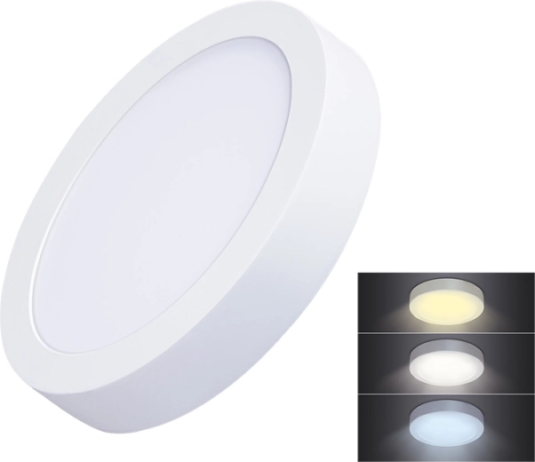 Solight mini panel LED CCT natynkowy okrągły 12 W 900 lm