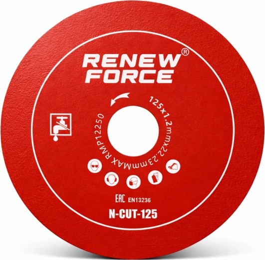 Tarcza diamentowa Renew Force 125 mm do szlifowania i precyzyjnego cięcia