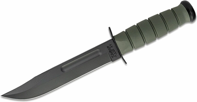 KA-BAR Full Size Foliage Green taktyczny nóż 18 cm z plastikową pochwą