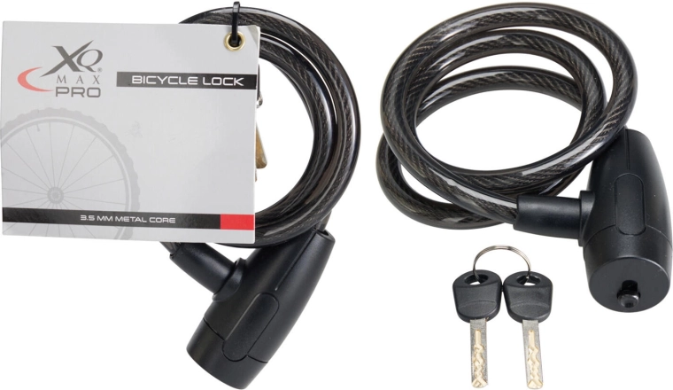 Linka stalowa do roweru 10 × 800 mm, 2 klucze