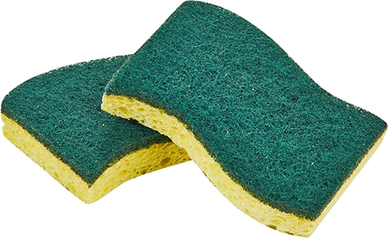 Gąbka do naczyń zielona/żółta – opakowanie 2 szt.