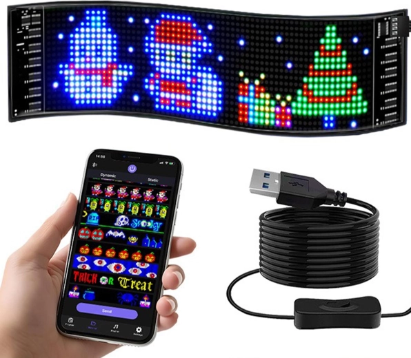 Programowalny panel LED RGB do samochodu na tylną szybę