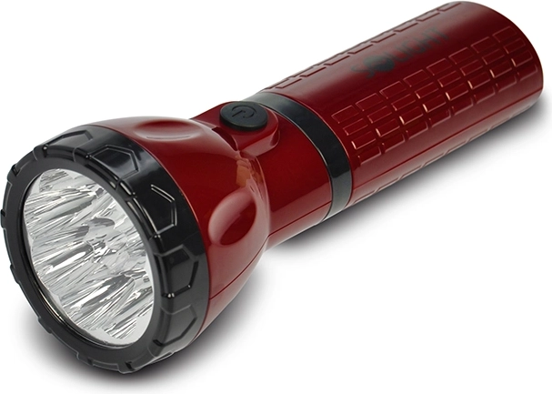 Solight LED ładowalna latarka 9× LED czerwono-czarna plug-in - 1 sztuka