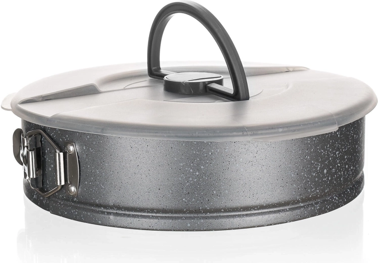 Tortownica z odpinanym rantem GRANITE 26 cm z pokrywką