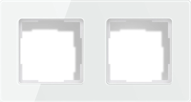 Avatto szklana ramka na 2 moduły TS20 biała