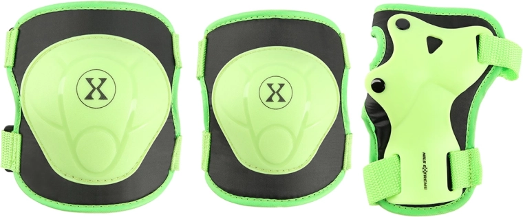 Zestaw ochraniaczy do jazdy na rolkach i na skateboardzie NILS Extreme H704 – zielony – S