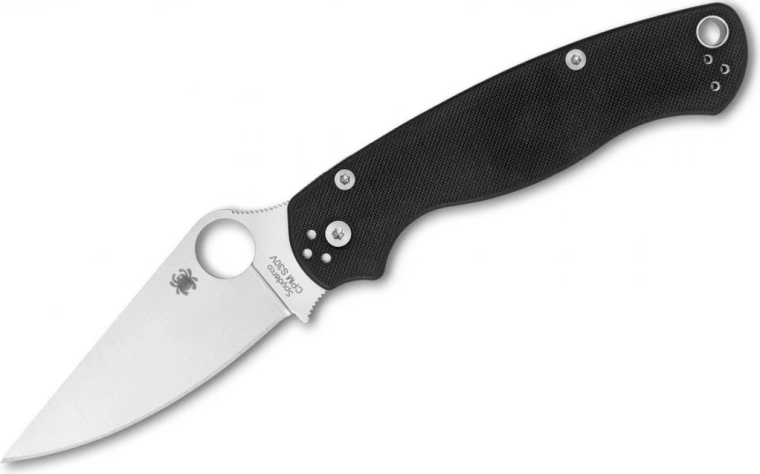 Nóż składany Spyderco Para Military 2, czarne G10, satynowe ostrze 8,7 cm