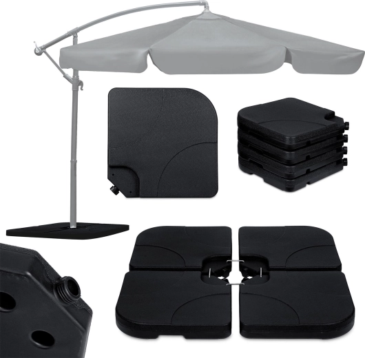 Obciążeniowe płyty do ogrodowego parasola Plonos – do napełniania wodą lub piaskiem