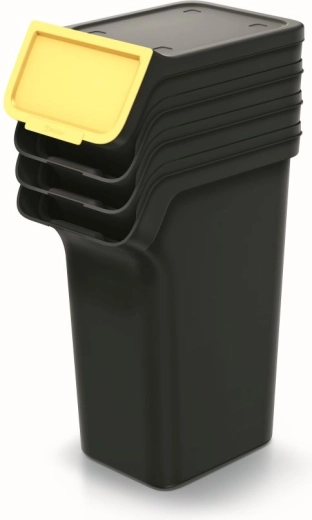 Stosowany zestaw koszy do segregacji odpadów 4×25 l STACKBOX