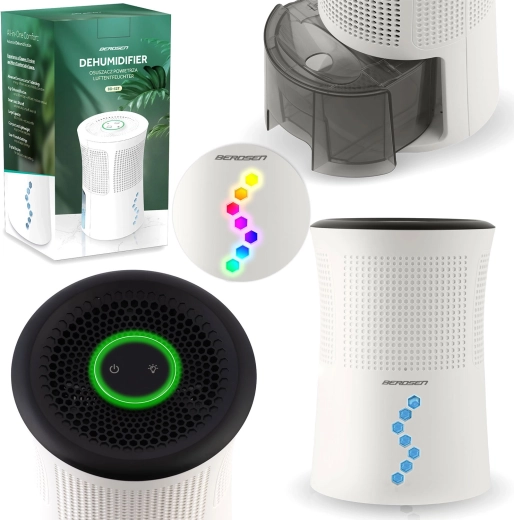 Osuszacz powietrza BERDSEN z podświetleniem LED, 700 ml, 34 dB