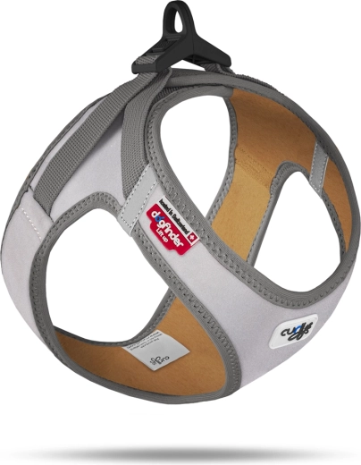 Curli szelki dla psów glow reflective szare 2XS (2–4 kg)
