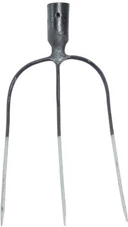 Kute widły z 3 zębami bez trzonka